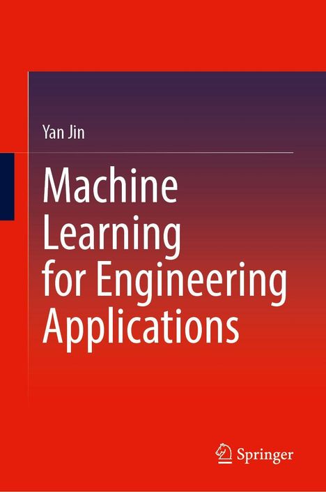 "Yan Jin, Machine Learning for Engineering Applications." Roter Hintergrund, Logo von Springer unten rechts.