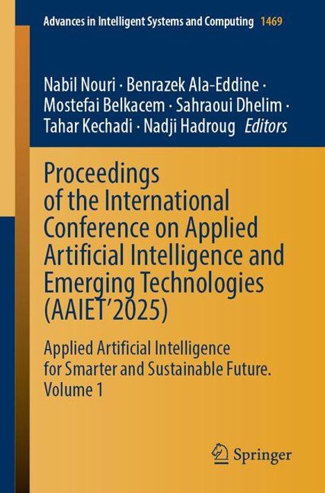 "Proceedings of the International Conference on AAAIET’2025" steht groß auf hellem Hintergrund. Springer-Logo unten rechts.