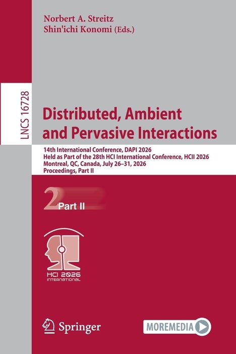 Text: "Distributed, Ambient and Pervasive Interactions. 14th International Conference, DAPI 2026, Part II". Oben Buchinformationen.