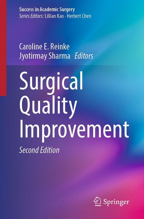 „Surgical Quality Improvement, Second Edition“ in lila-blauem Verlauf, Springer-Logo unten rechts.