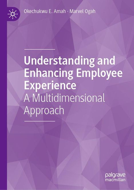 Titel: "Understanding and Enhancing Employee Experience: A Multidimensional Approach". Lila geometrischer Hintergrund.