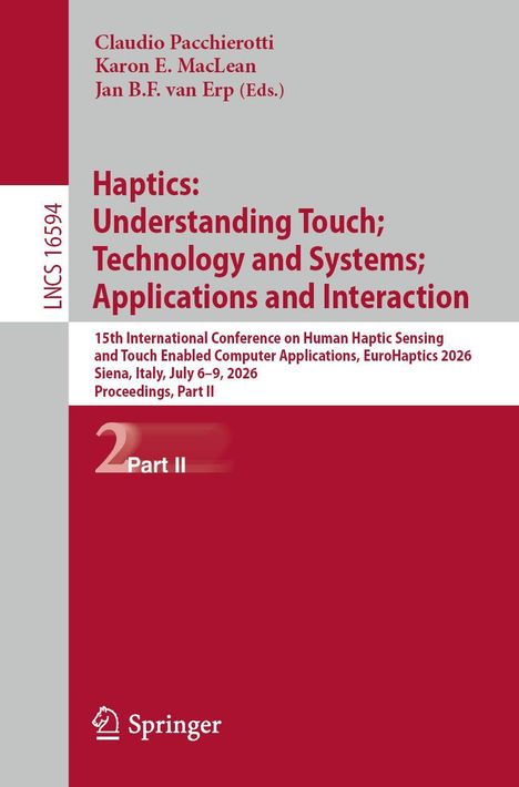 Cover der Konferenzschrift: "Haptics: Understanding Touch; Technology and Systems; Applications and Interaction".