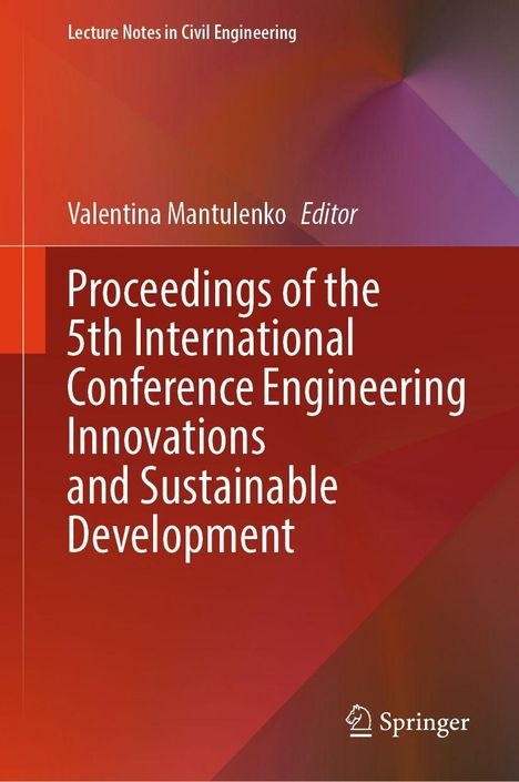 "Proceedings of the 5th International Conference Engineering Innovations and Sustainable Development", roter Hintergrund.