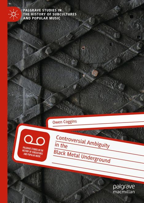 "Controversial Ambiguity in the Black Metal Underground." Owen Coggins. Metallische Struktur mit diagonal verlaufenden Streben.