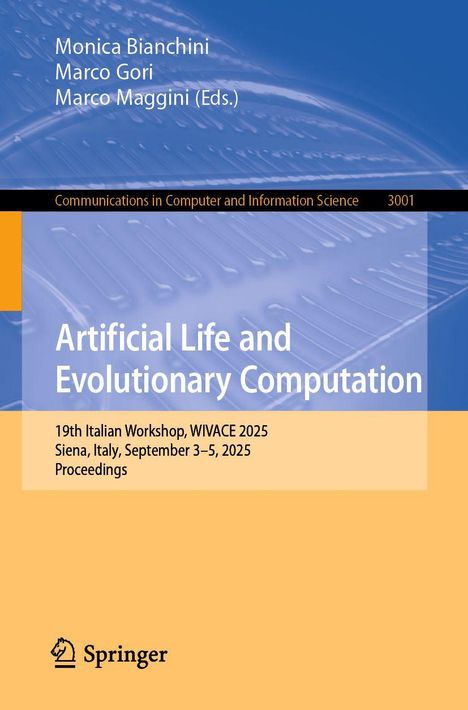 Titel: "Artificial Life and Evolutionary Computation". Orange-blaues Design mit Springer-Logo.