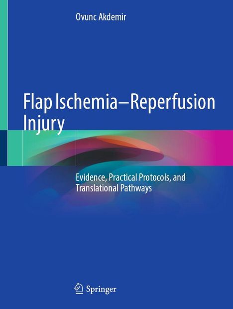 Titel: Flap Ischemia–Reperfusion Injury. Autor: Ovunc Akdemir. Blaue Vorlage mit Farbverlauf und Springer-Logo.