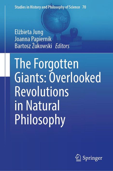 Oben steht "Studies in History and Philosophy of Science 70". Blaues Buchcover mit Weltkugel-Skizze.