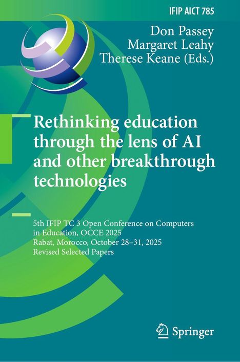 "Rethinking education through the lens of AI and other breakthrough technologies." Logo des Verlags unten rechts.