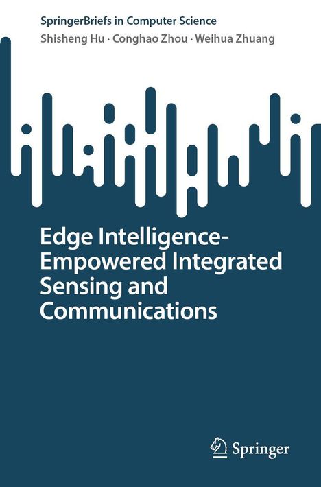 Buchtitel: "Edge Intelligence-Empowered Integrated Sensing and Communications". Dekoratives Muster oben, Springer-Logo unten.