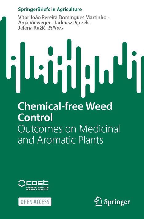 „Chemical-free Weed Control – Outcomes on Medicinal and Aromatic Plants“, grünes Design, Springer-Logo unten.