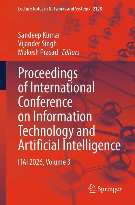 Text: "Proceedings of International Conference on Information Technology and Artificial Intelligence, ITAI 2026, Volume 3." Orange Hintergrund.