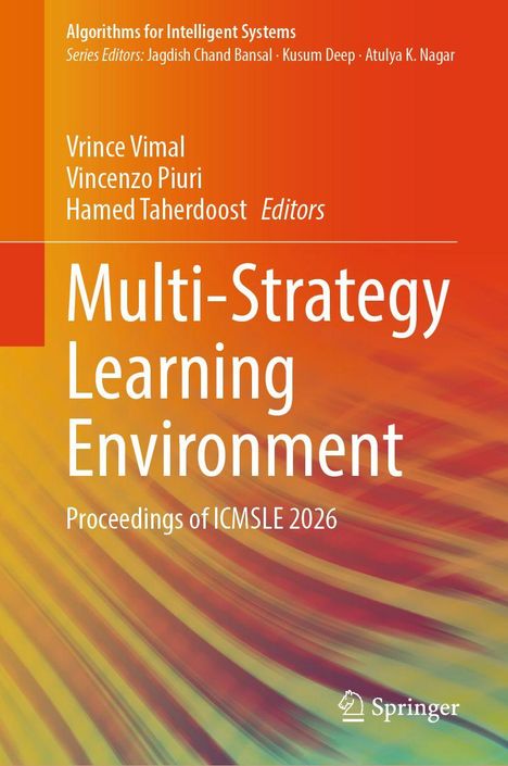 "Multi-Strategy Learning Environment" steht groß auf einem farbenfrohen Hintergrund, unten das Springer-Logo.