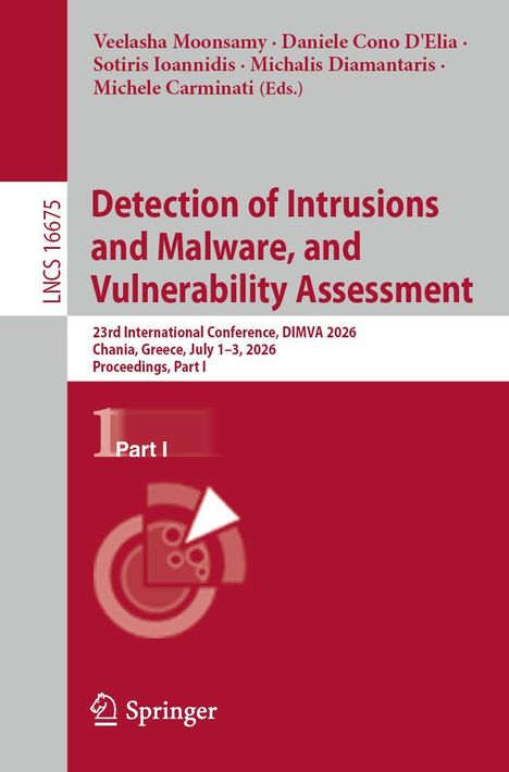 Buchtitel über IT-Sicherheit. Rote Umrandung. Springer-Logo und geometrische Grafik unten.