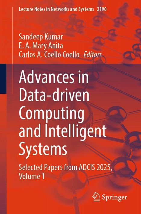 "Advances in Data-driven Computing and Intelligent Systems" ist prominent in Weiß auf einem orangefarbenen Hintergrund.