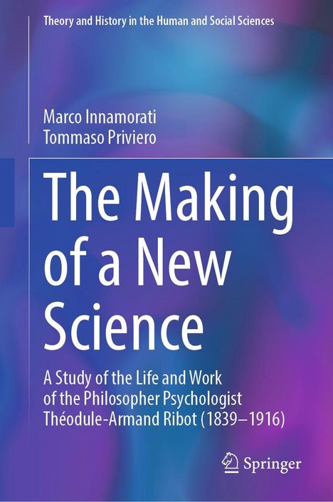 "The Making of a New Science" von Innamorati und Priviero, Studie über Théodule-Armand Ribot. Blau-violetter Hintergrund. Springer-Logo.