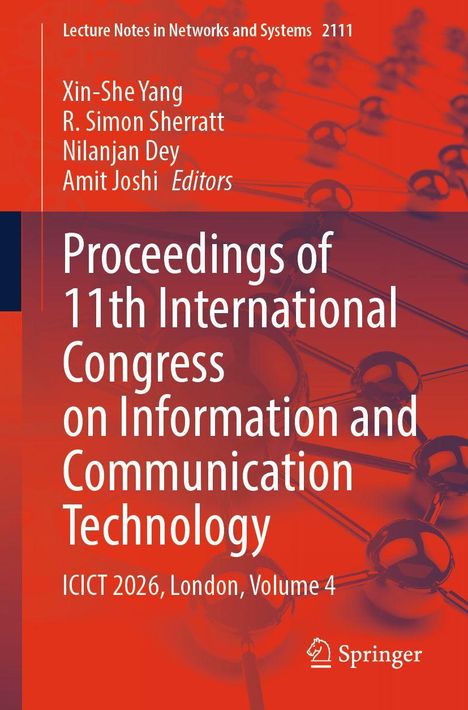 „Proceedings of 11th International Congress on Information and Communication Technology“, roter Hintergrund.