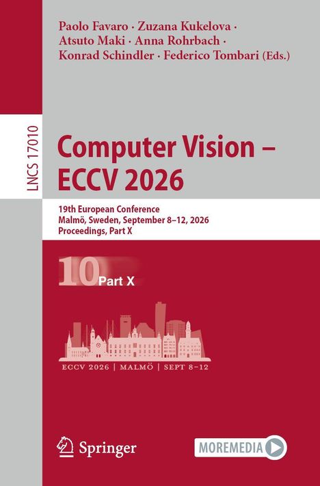 "Computer Vision – ECCV 2026. 19th European Conference, Malmö, Sweden, September 8–12, 2026. Silhouette von Gebäuden."
