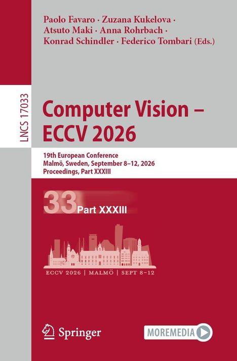 Text: Computer Vision – ECCV 2026, Malmö, Sweden, September 8–12, 2026. Illustration: Skyline von Malmö.