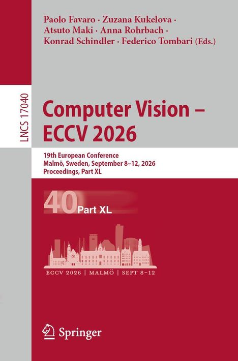 Es zeigt ein Buchcover mit den Texten: "Computer Vision – ECCV 2026" und Ort sowie Datum der Konferenz in Malmö.