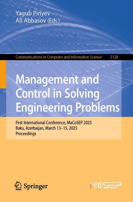 Buchtitel: "Management and Control in Solving Engineering Problems" von Yagub Piriyev und Ali Abbasov.