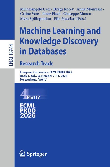 Machine Learning and Knowledge Discovery in Databases. European Conference, ECML PKDD 2026, Naples, Italy. Springer Logo.