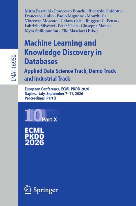 Text: Titel über maschinelles Lernen und ECML PKDD 2026. Enthält Orts- und Datumsangaben. Unten ist das Springer-Logo.
