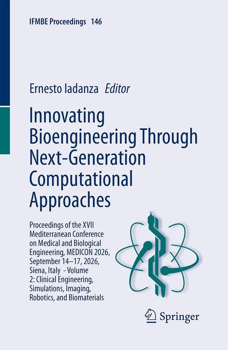 Titel: Innovating Bioengineering Through Next-Generation Computational Approaches. Logo von Springer unten rechts.