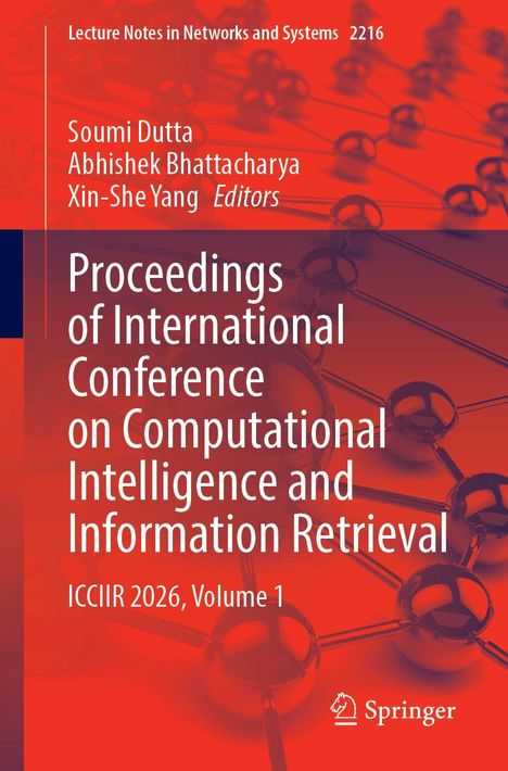 "Proceedings of ICCIIR 2026, Volume 1" steht in weißem Text auf rotem Hintergrund, darunter ein Springer-Logo.