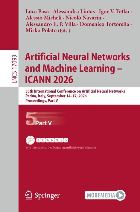 Titel: "Artificial Neural Networks and Machine Learning – ICANN 2026". Konferenzdetails: Padua, Italien, 14.–17. September 2026.