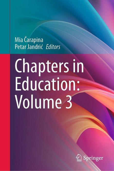 „Chapters in Education: Volume 3“. Bunte, fließende Farbverläufe im Hintergrund. Springer-Logo unten.