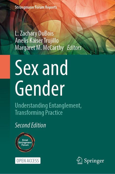 "Sex and Gender: Understanding Entanglement, Transforming Practice. Second Edition. Farbige abstrakte Muster."