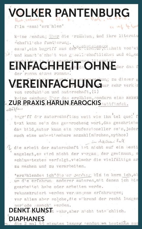 Volker Pantenburg: Einfachheit ohne Vereinfachung, Buch