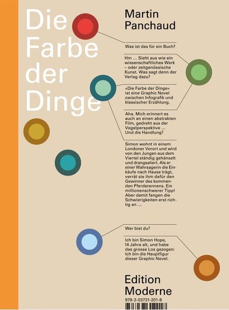 Martin Panchaud: Die Farbe der Dinge, Buch