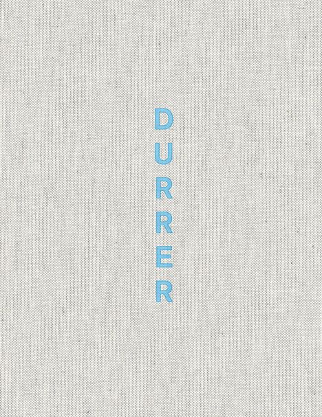 Das Wort "DURRER" steht vertikal in blauer Schrift auf einem hellen, stoffähnlichen Hintergrund.