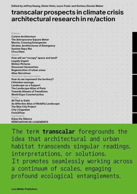 Transcalar Prospects in Climate Crisis, Buch