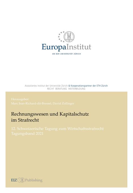 Marc Jean-Richard-Dit-Bressel: Rechnungswesen und Kapitalschutz im Strafrecht, Buch