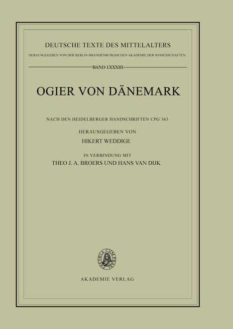 Ogier von Dänemark, Buch