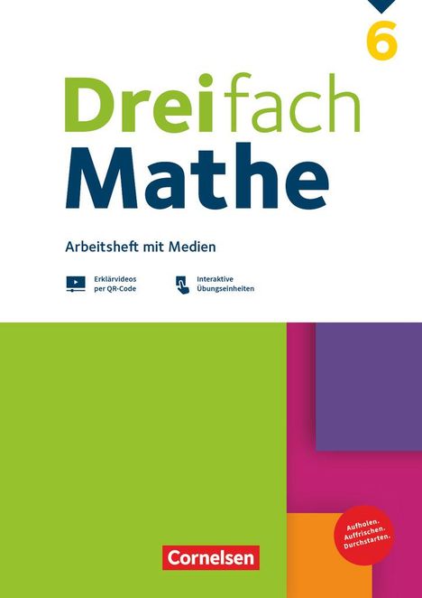 Dreifach Mathe 6. Schuljahr - Zu allen Ausgaben - Arbeitsheft mit Medien und Lösungen, Buch