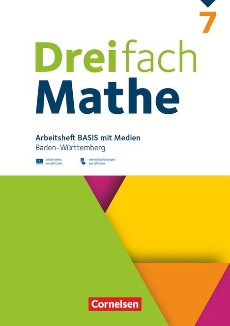 Dreifach Mathe 7. Schuljahr - Baden-Württemberg - Basis - Arbeitsheft mit Medien und Lösungen, Buch