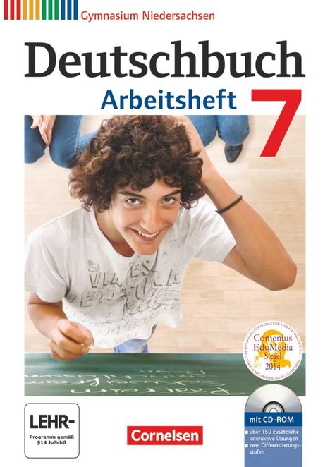 Cordula Grunow: Deutschbuch 7. Schuljahr. Gymnasium Niedersachsen. Arbeitsheft mit Lösungen und Übungs-CD-ROM, Buch