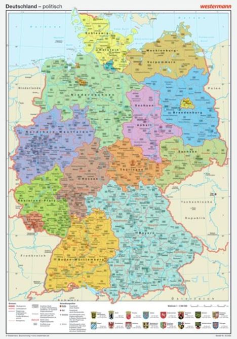 Posterkarten Geographie: Deutschland: politisch, Buch