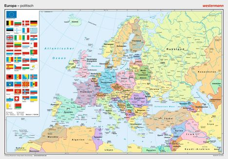 Posterkarten Geographie: Europa: politisch, Diverse