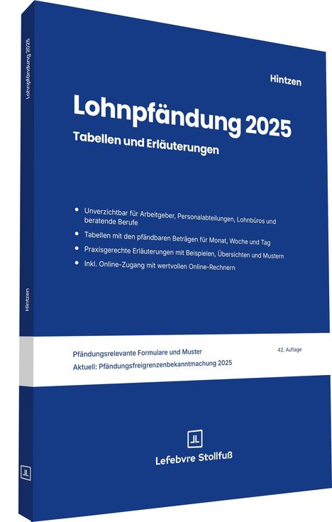 Udo Hintzen: Lohnpfändung 2025, Buch