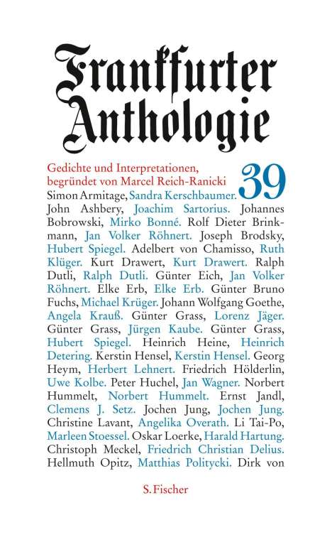 Frankfurter Anthologie 39, Buch
