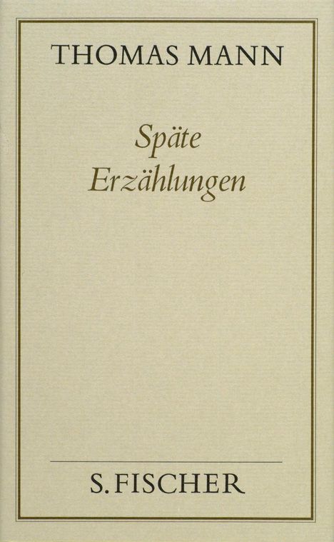 Thomas Mann: Späte Erzählungen, Buch