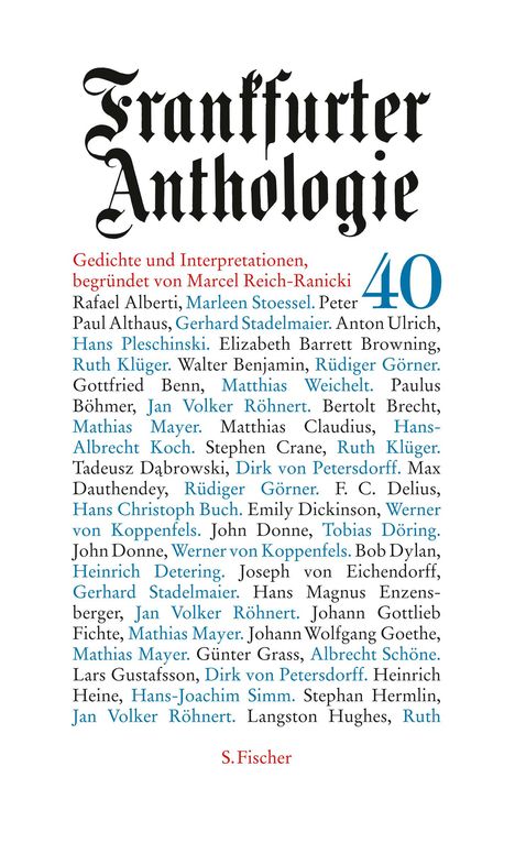Frankfurter Anthologie 40, Buch
