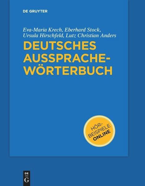 Eva-Maria Krech: Deutsches Aussprachewörterbuch, Buch