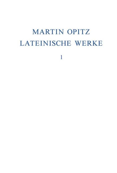 Martin Opitz: 1614-1624, Buch