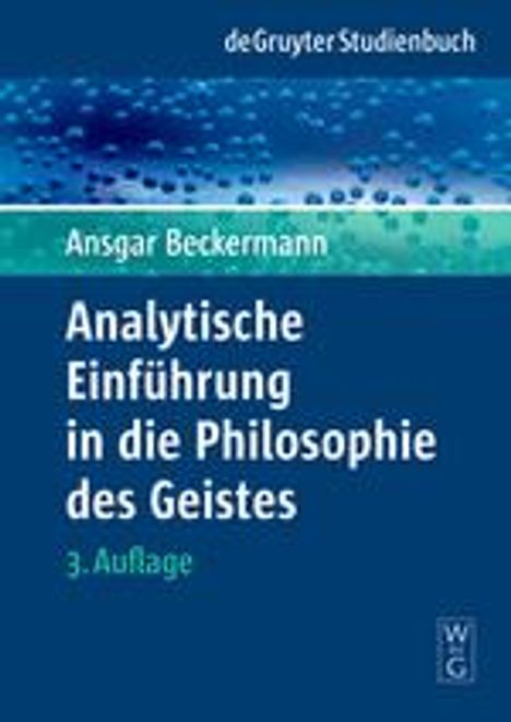 Ansgar Beckermann: Beckermann, A: Analytische Einführung in die Philosophie des, Buch