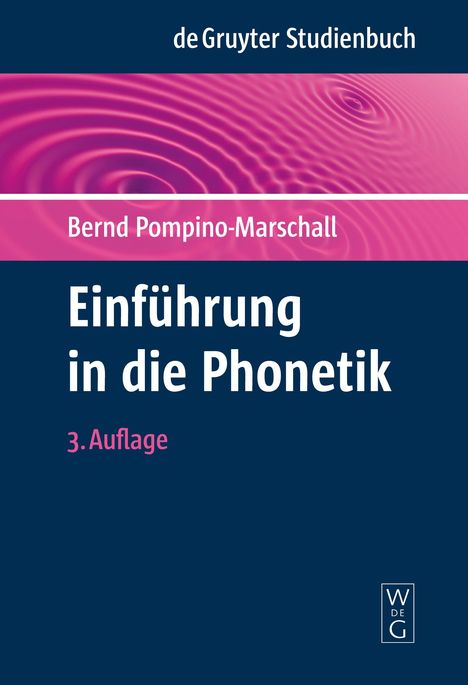 Bernd Pompino-Marschall: Einführung in die Phonetik, Buch